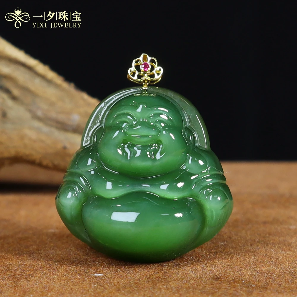 【年终大促】18k和田玉佛公吊坠丨天然玉石丨多样性发一丨D1353