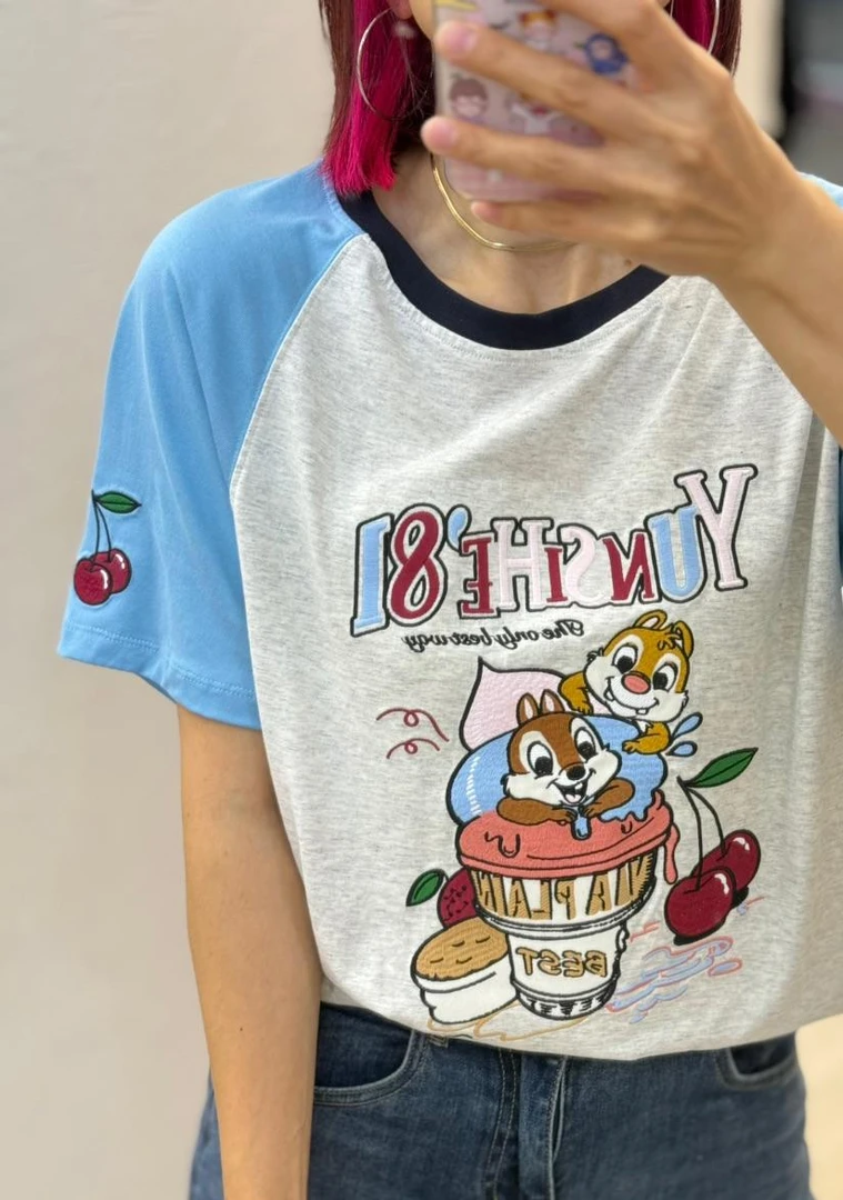 喜家外贸-A.D.Khal纸袋夏季新款简约卡通纯棉半袖女0620