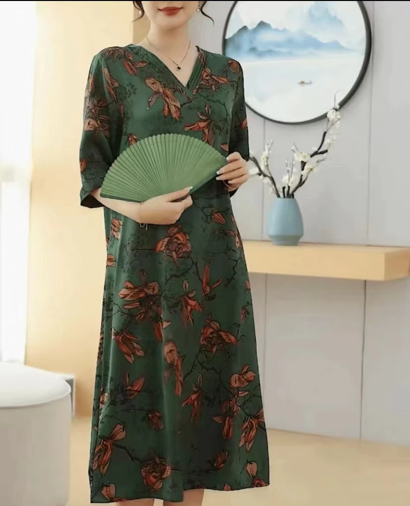 工厂特价夏季复古连衣裙捡漏下单备注编码阔太太清冷系宴会连衣裙