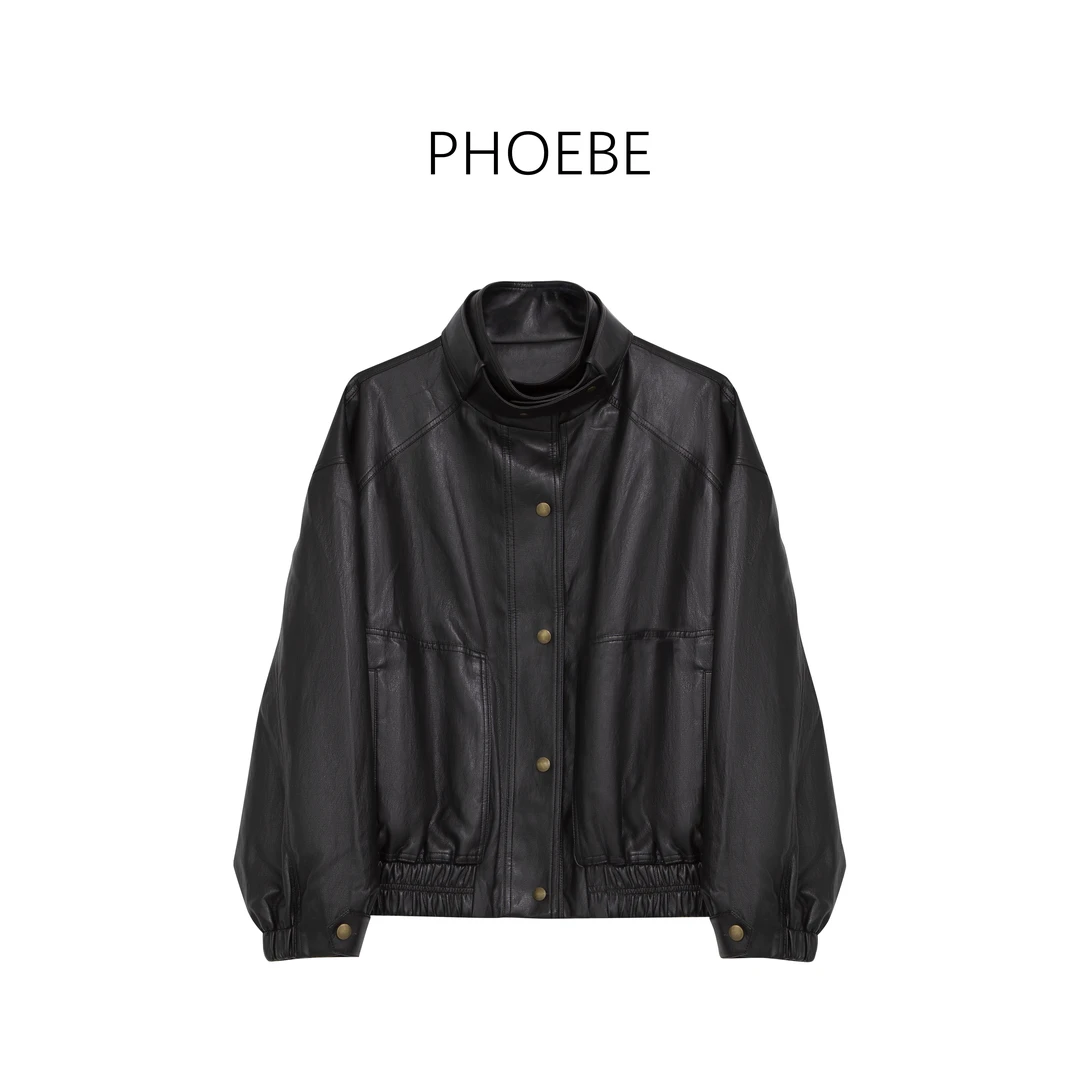 【黑咖啡】PHOEBE叶姐 秋冬极简设计黑外套HF5083099A