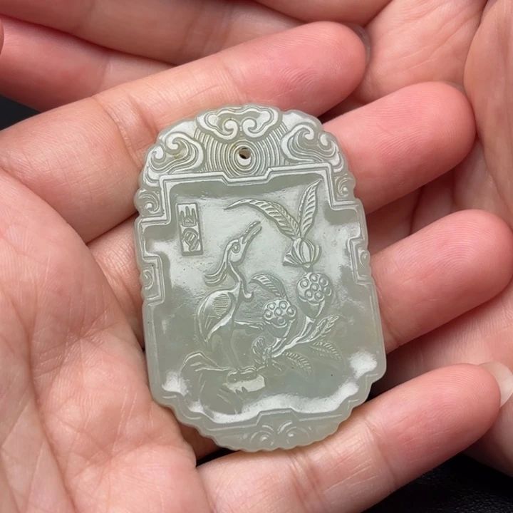 和田玉未镶嵌挂件J*