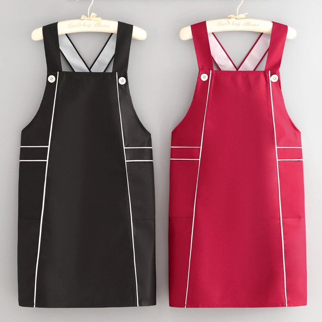 新款复合围裙防水防油围腰定制印字厨房家用工作服女餐饮专用摆摊