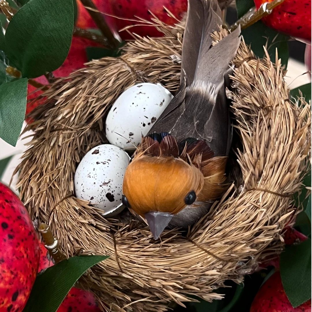 【新人开播专享福利】小鸟摆件夹子鸟巢鸟窝鸟蛋羽毛饰品