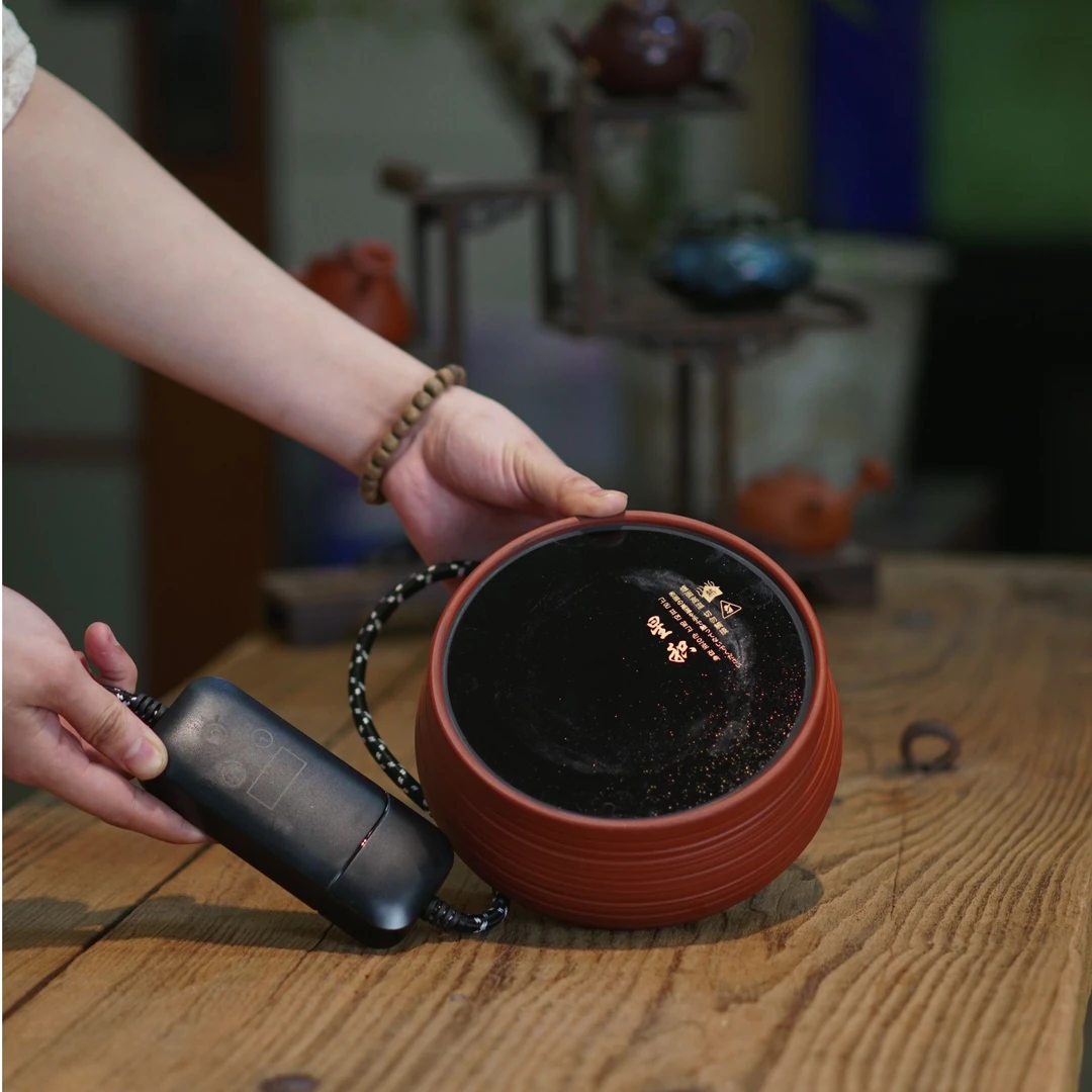 手工红泥电陶炉功夫茶炉静音智能手工煮茶复古锤纹多用茶壶