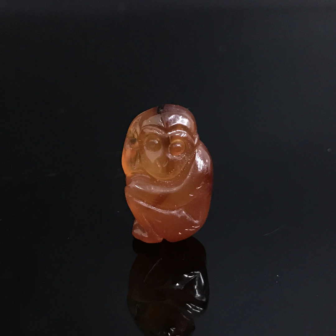 清代玛瑙猴/555135/收藏/传承/【友谊文物商店】