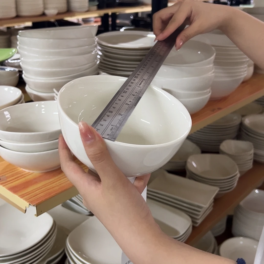 新骨瓷037微瑕暖白5.5寸胖胖米饭碗