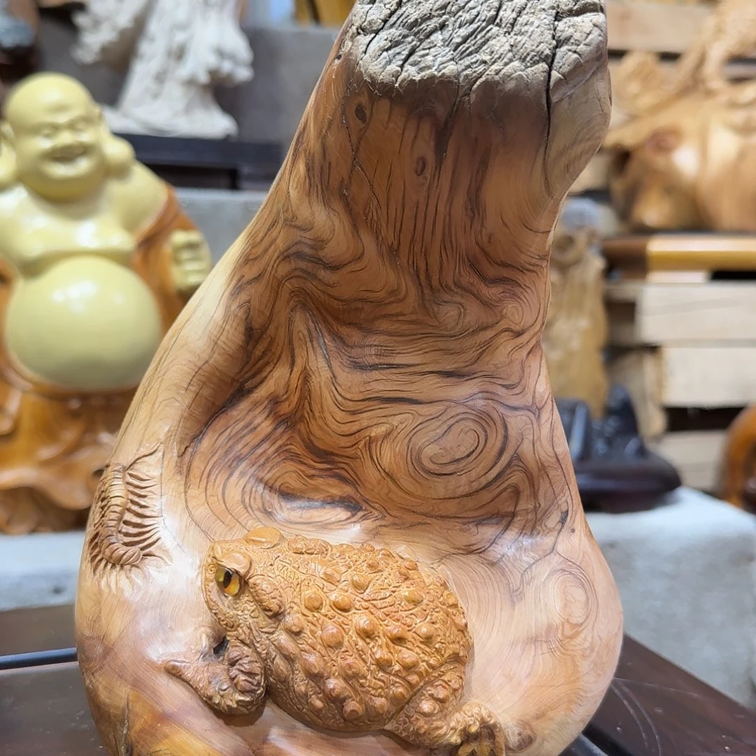 柏木（崖柏）太行崖柏云纹摆件