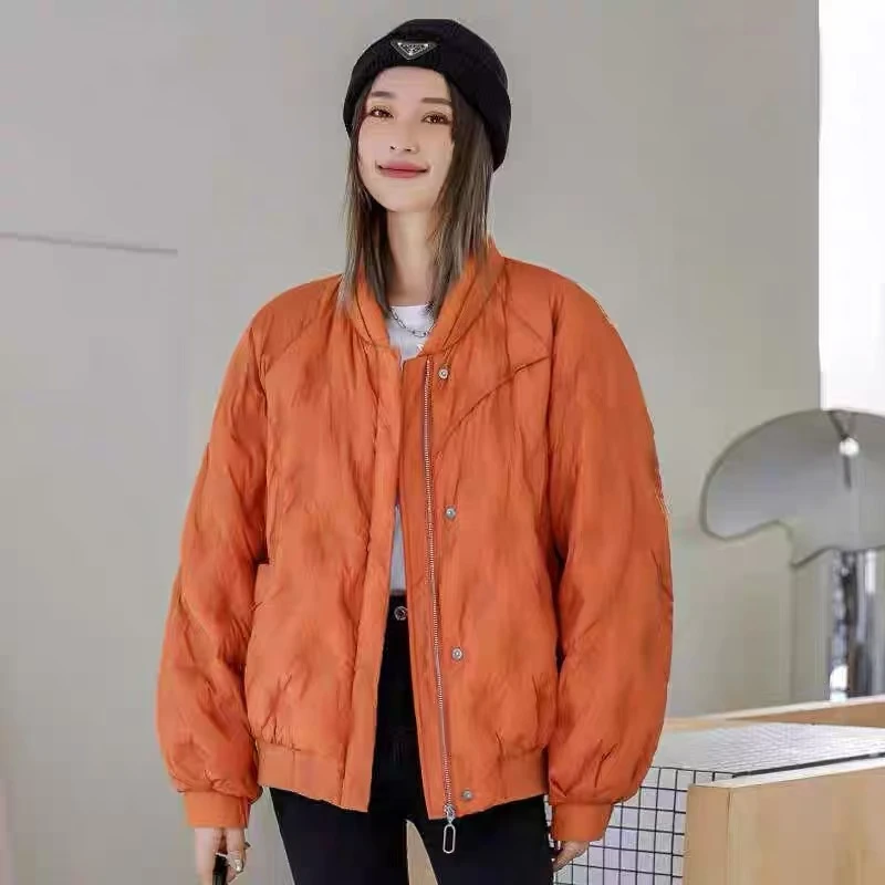 82206-3792 短款纯色保暖白鸭绒羽绒服外套