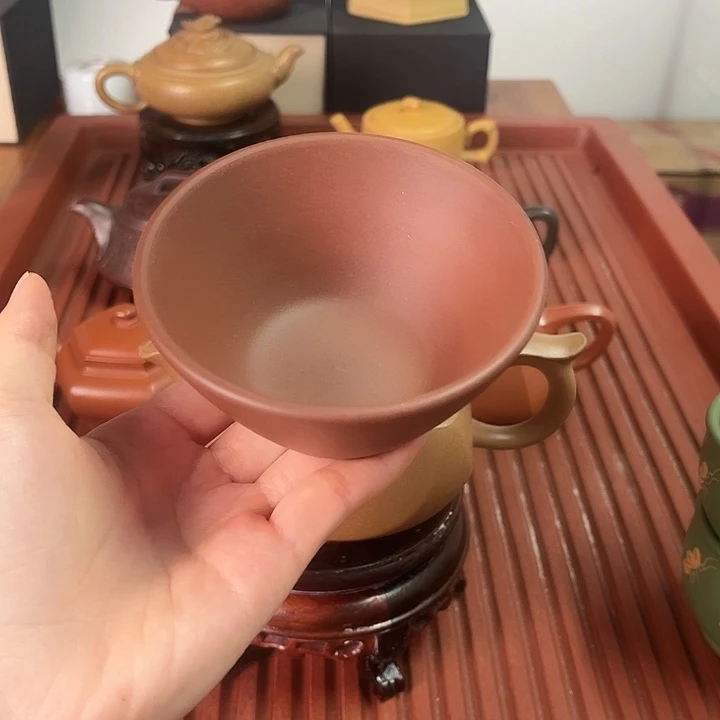 紫砂茶宠底槽清主人杯