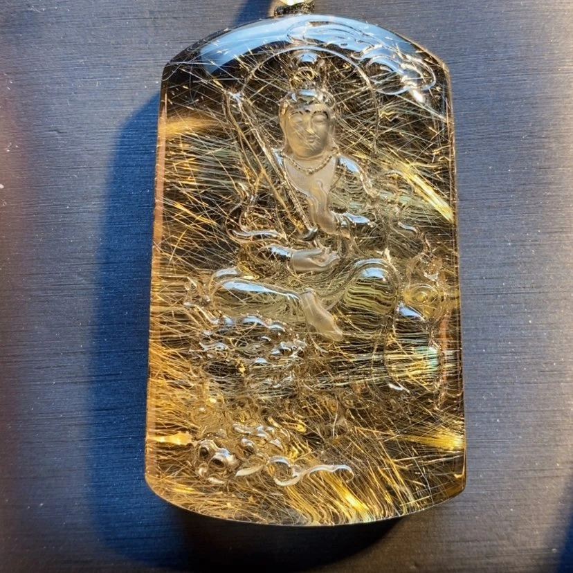 【闪购商品】发晶颈饰未镶嵌天然发晶文殊菩萨吊坠