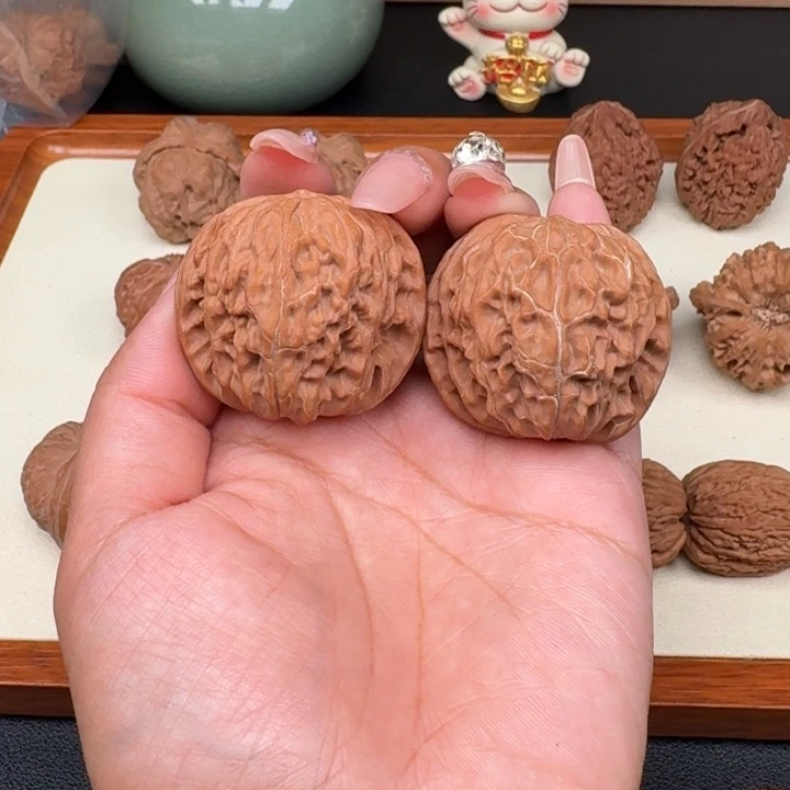 把件文玩核桃全品磨盘石子40