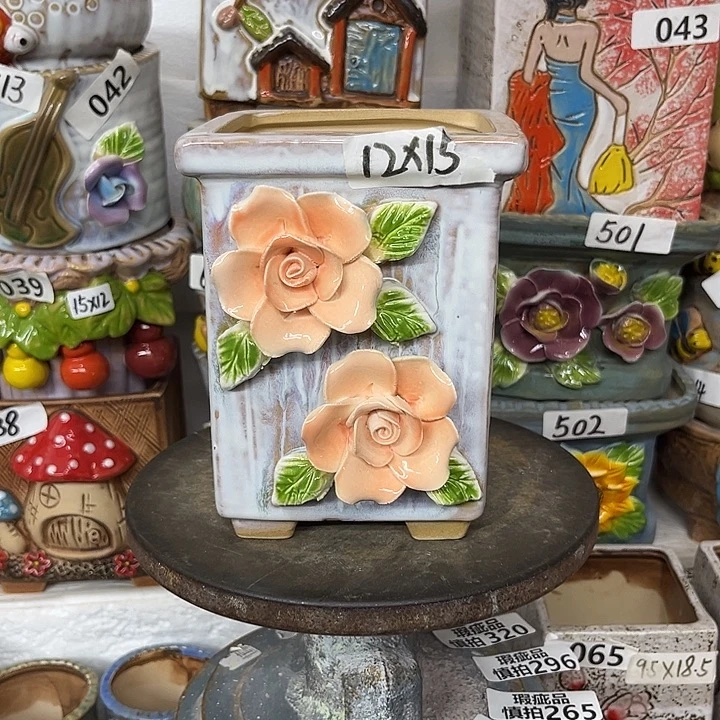 粗陶材质多肉花盆