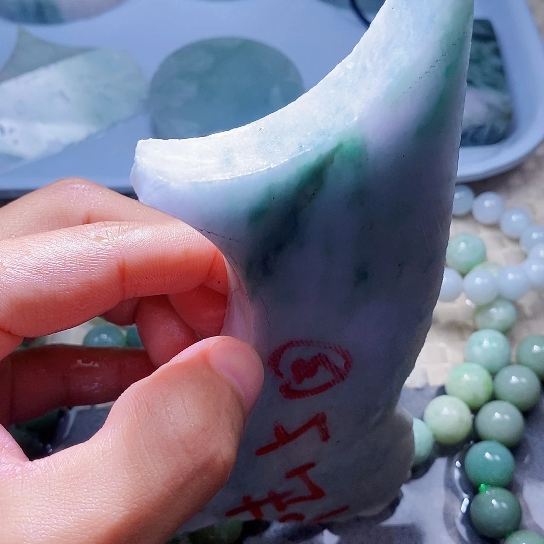 双***双翡翠未镶嵌颈饰555