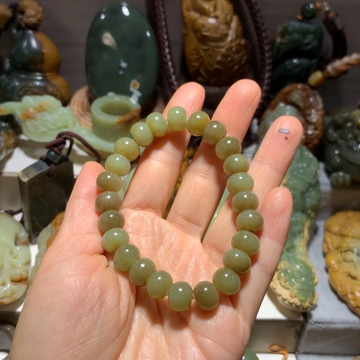 岫岩老玉（透闪石质玉）未镶嵌手链