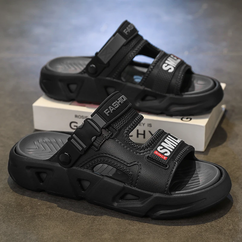 拖鞋男夏季外穿防滑耐磨踩屎感凉拖户外开车运动休闲软底沙滩凉鞋