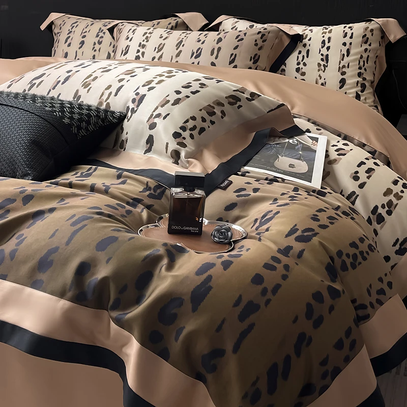 A类天丝棉四件套全棉纯棉丝滑裸睡长绒棉夹棉床盖床笠款床上用品4