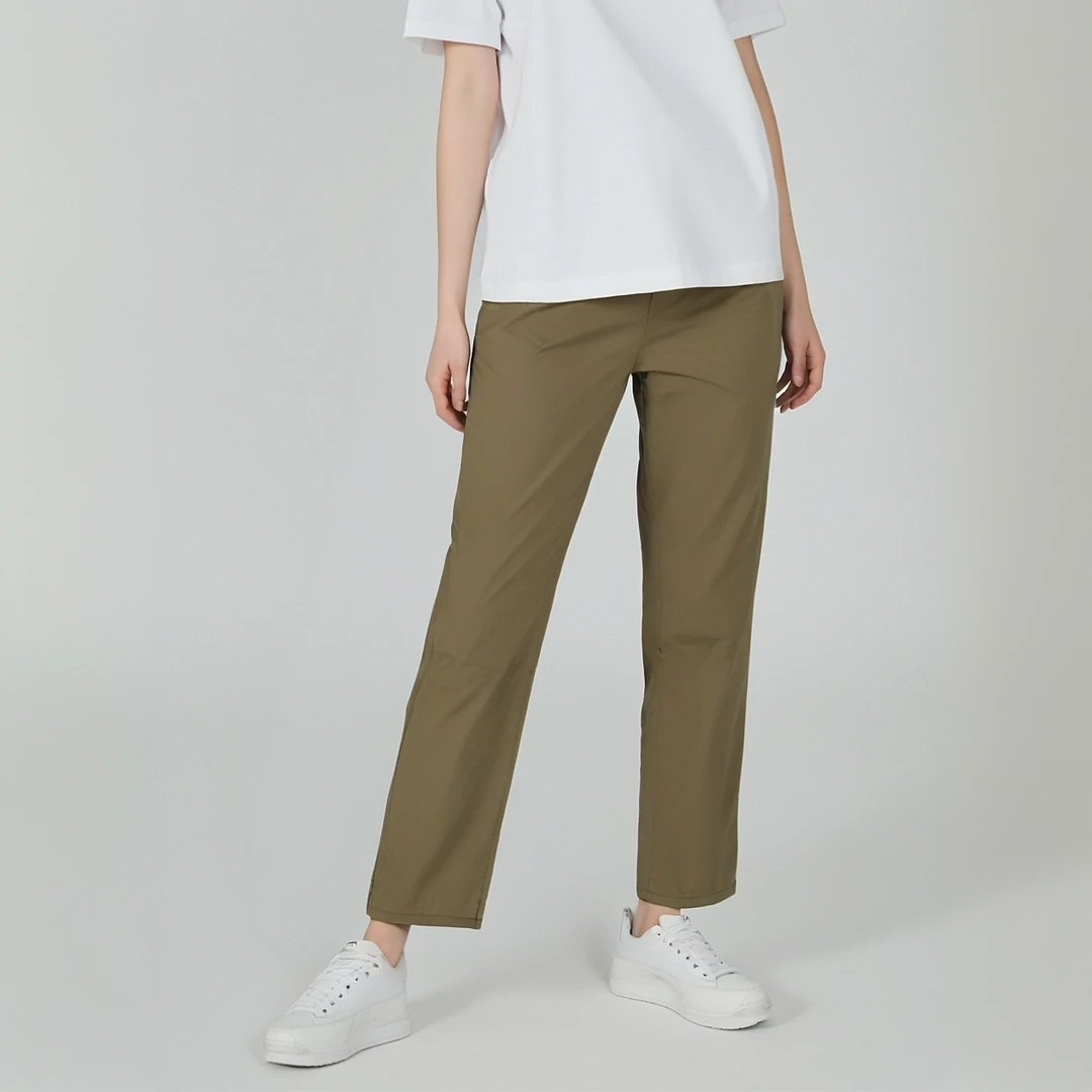 PEN女高弹速干休闲裤弹力透气宽松户外快干防泼水运动裤