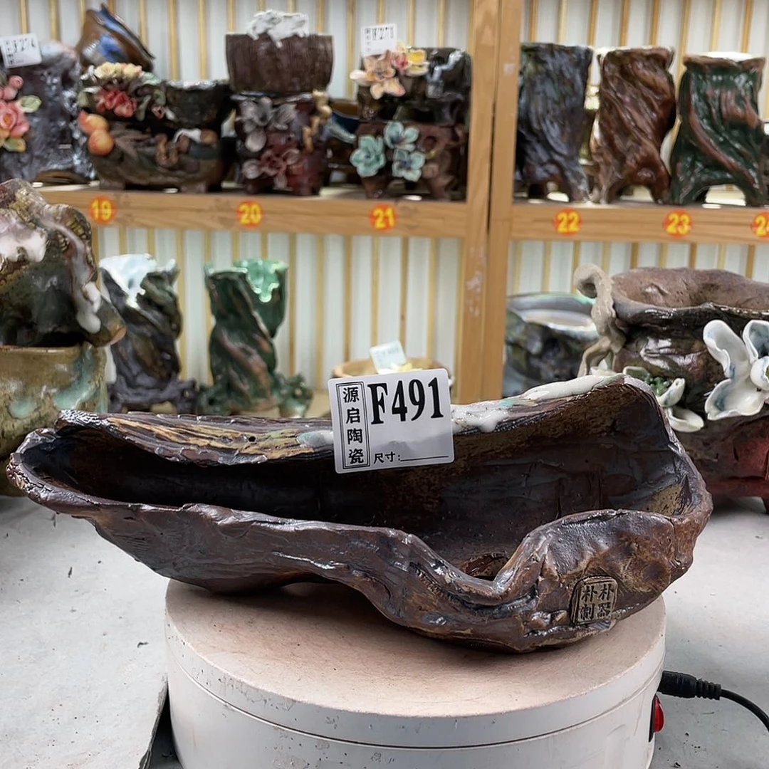 紫砂花盆手工制作默认微瑕491