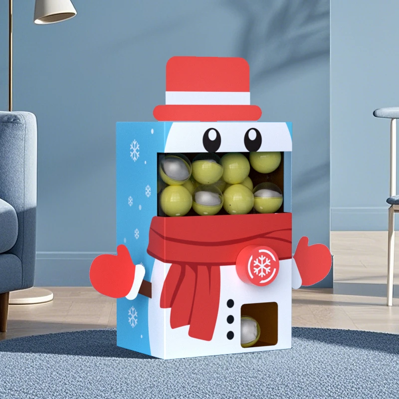 【蜜桃专属】巧罗雪人巧克力扭蛋机玩具摇摇乐