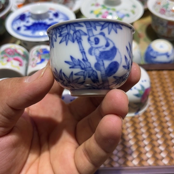 纯手绘精品盖碗杯