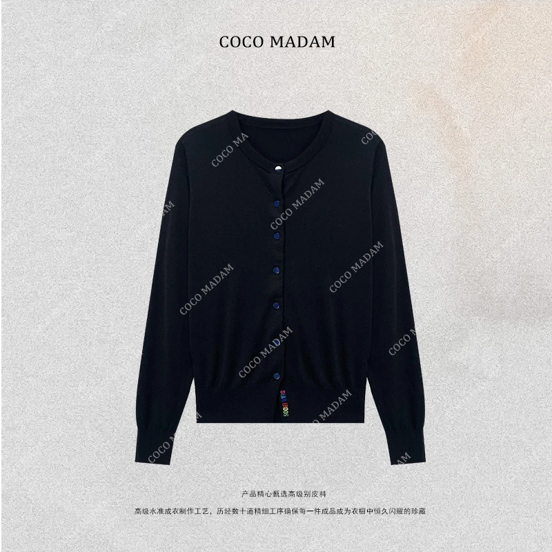 NIUNIU ·T-966 新品彩色字母刺绣针织长袖防晒衫上衣