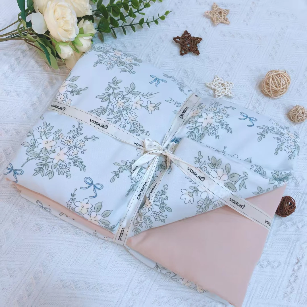 蕾拉-绿色有氧柔软亲肤针织棉标准四件套