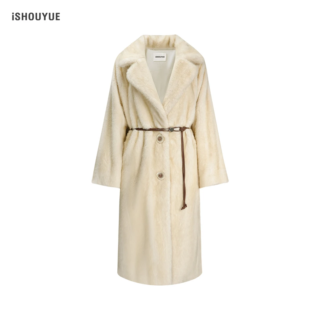 iSHOUYUE 人造皮草 · 蒙田大道复古长款廓形大衣外套