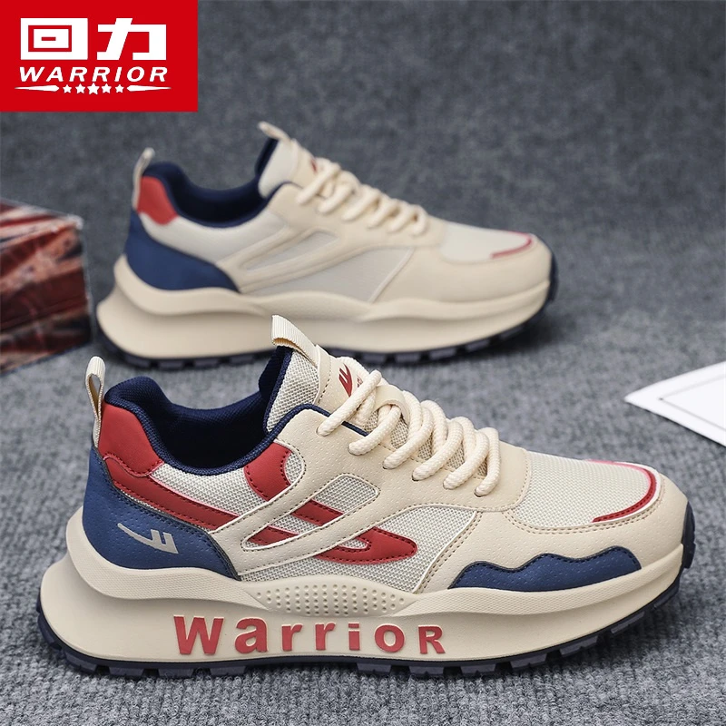 Warrior/回力鞋子男鞋爆款夏季透气网面运动跑步休闲百搭老爹潮鞋