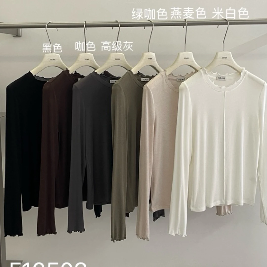 花边领秋冬长袖宽松堆堆领内搭10503