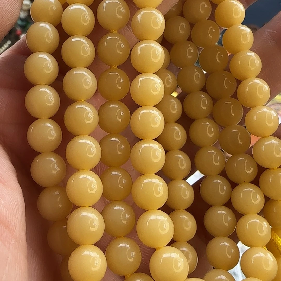 白玉菩提手串料子想象不到的好 老料