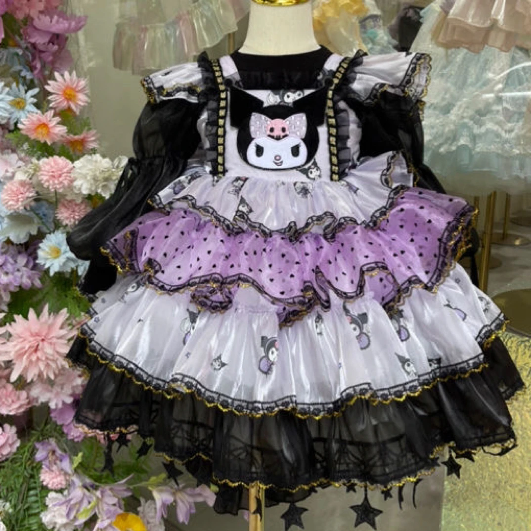 库洛米Lolita蓬蓬连衣裙生日公主裙春夏高端女童洛丽塔cos礼服裙