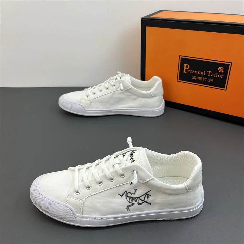 【高端正品潮牌】男鞋新款小白鞋潮流百搭透气帆布鞋休闲运动软底鞋