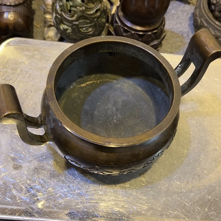 风***沙黄铜摆件，文房工艺品摆件