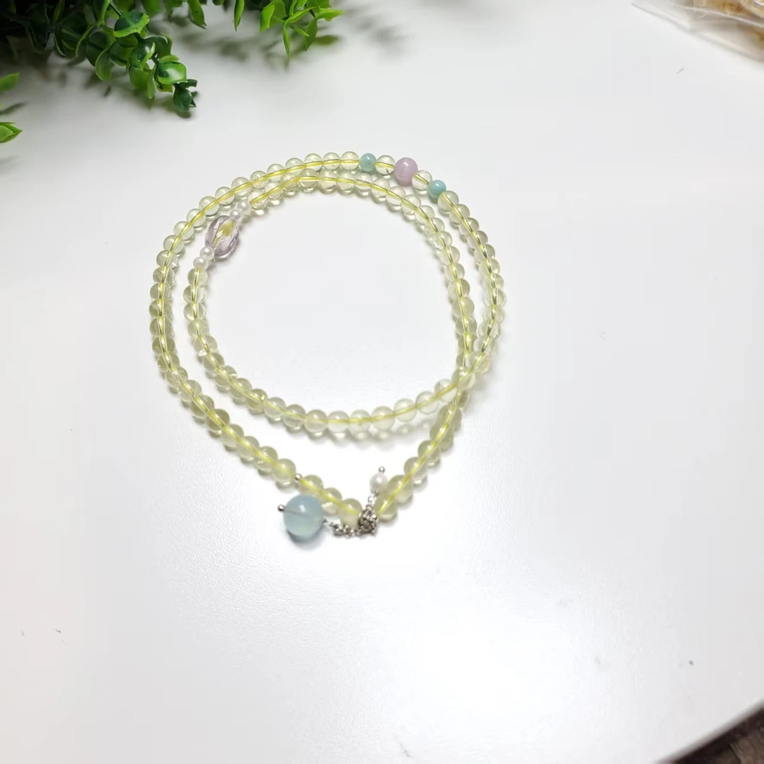 Q175【赵小姐】时尚百搭黄水晶多圈手链