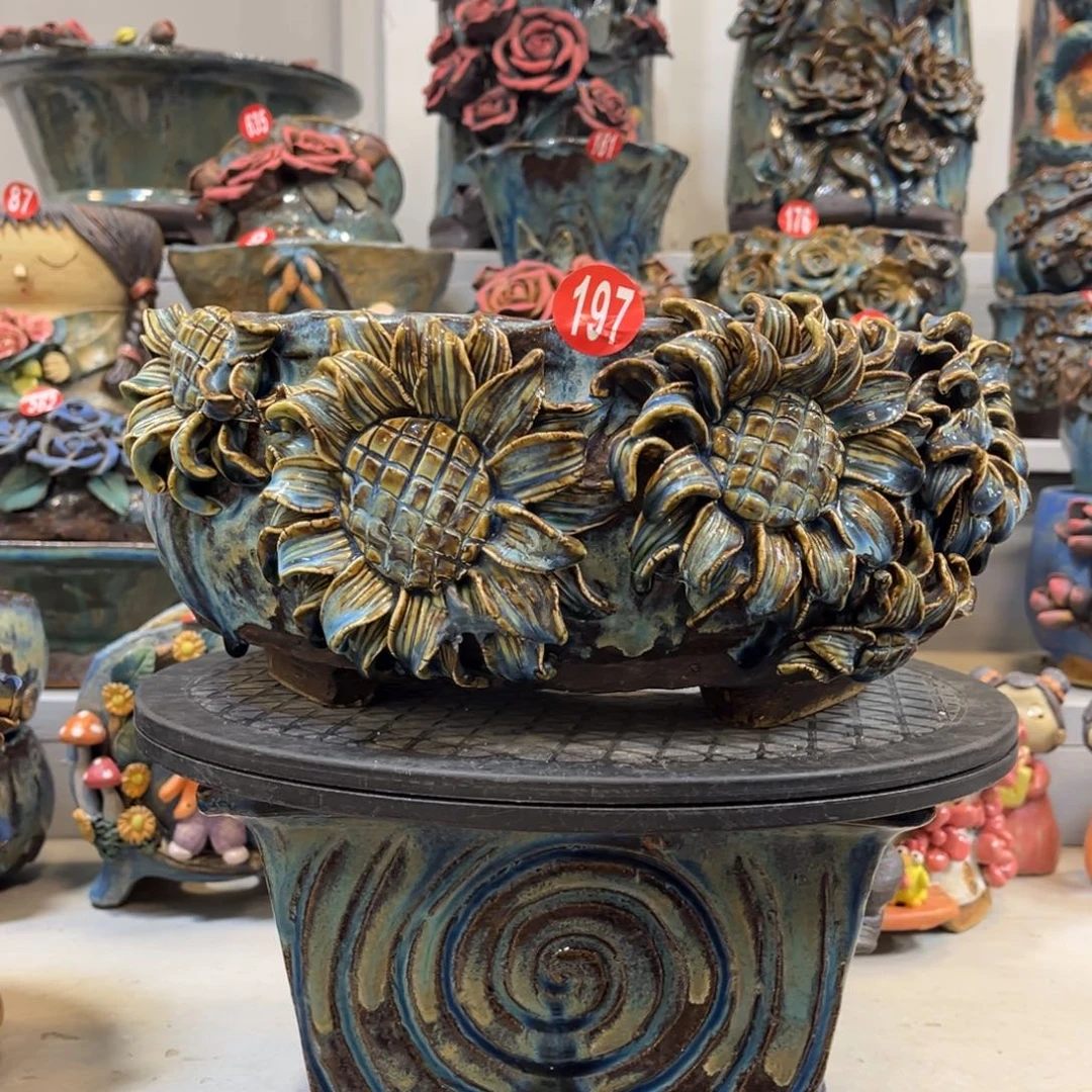 陶瓷微瑕167 号陶然花盆