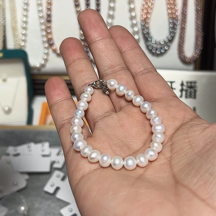 许***诺手绳钛钢淡水珍珠