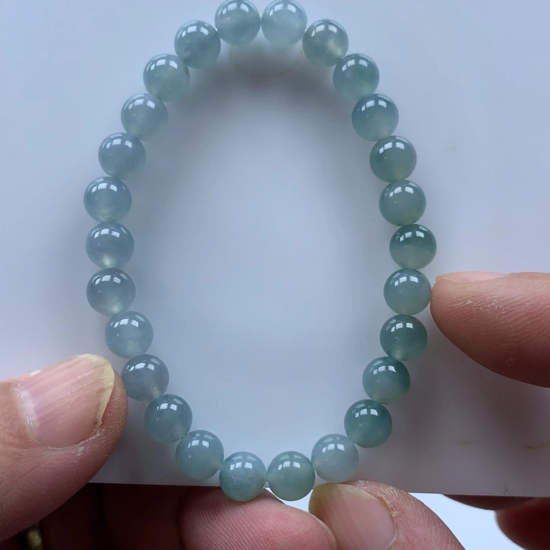 虎***蕾翡翠未镶嵌手串缅甸天然翡翠手串7.0卡