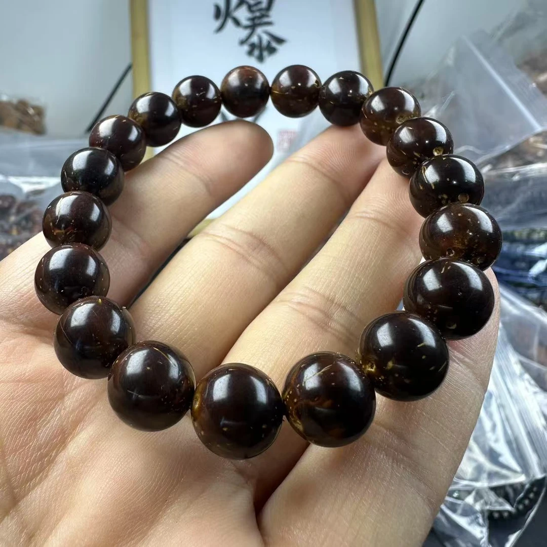 文玩紫金鼠圆珠手串