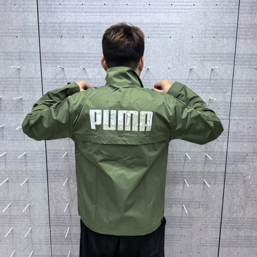 PUMA/彪马男女同款高领字母Logo图案印花夹克 677384-73