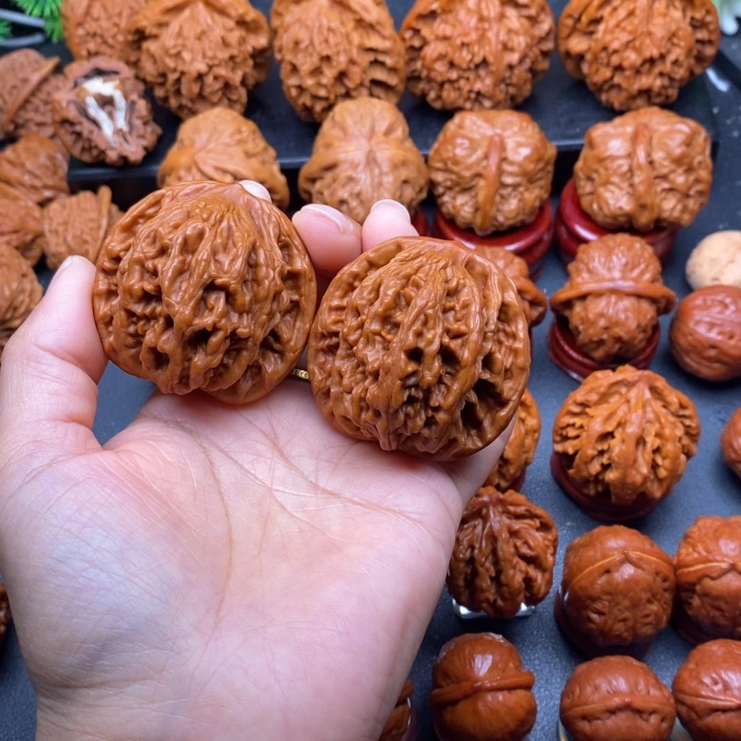 把件文玩核桃45虎头