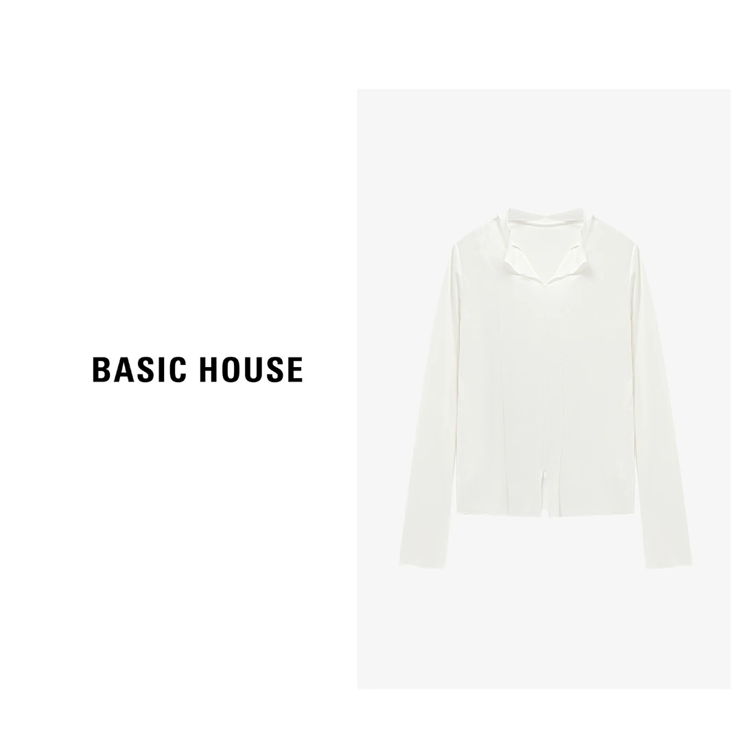 Basic House/百家好新款休闲时尚韩系慵懒风长袖T恤女B0625B5CWC2