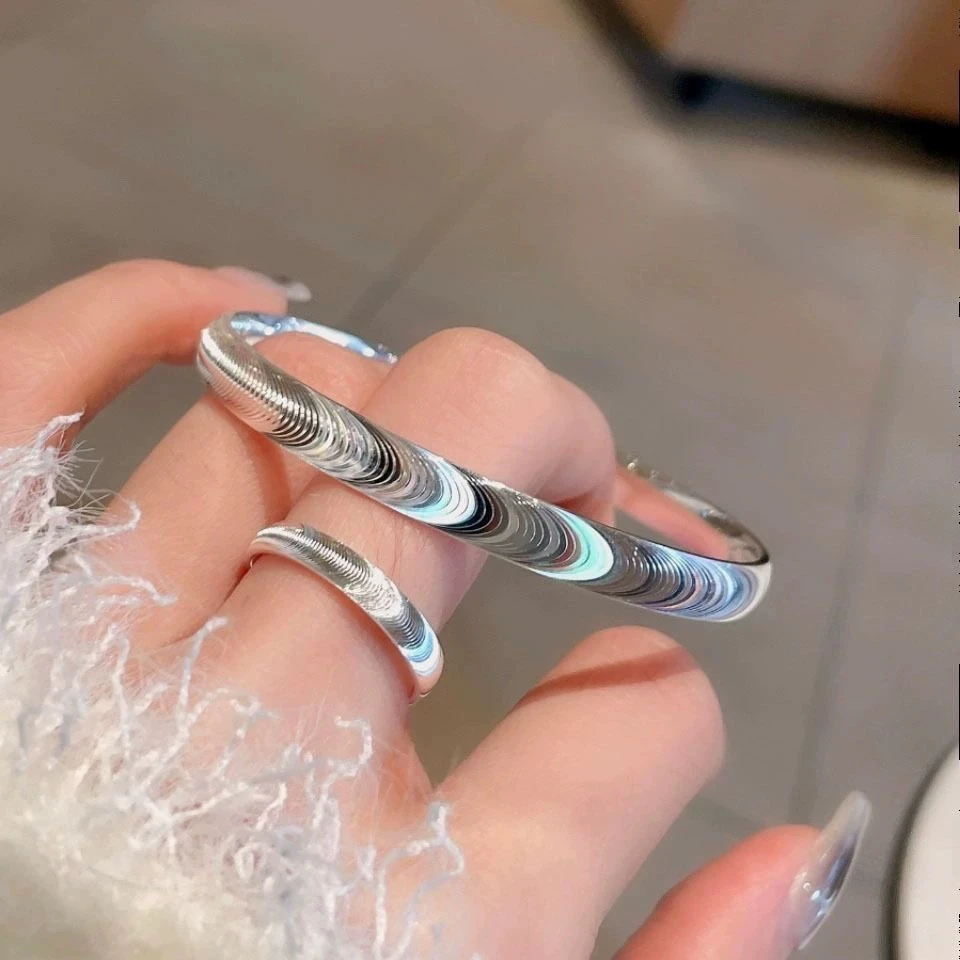 合金手镯 暴闪猫眼手镯时刻闪闪发光女镯子经典时尚气质cnc工艺