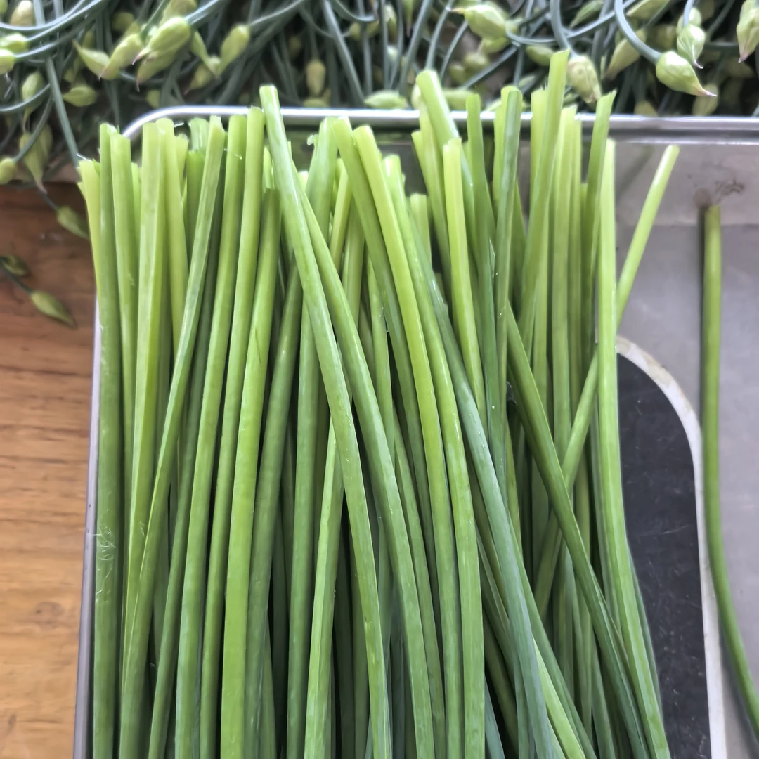 现拔现发的韭菜苔新鲜好吃