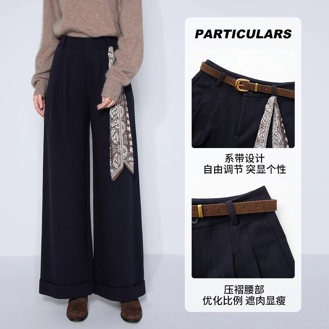 【娜娜甄选】马天奴直筒长裤百搭高腰长裤休闲VHAE43PNW0