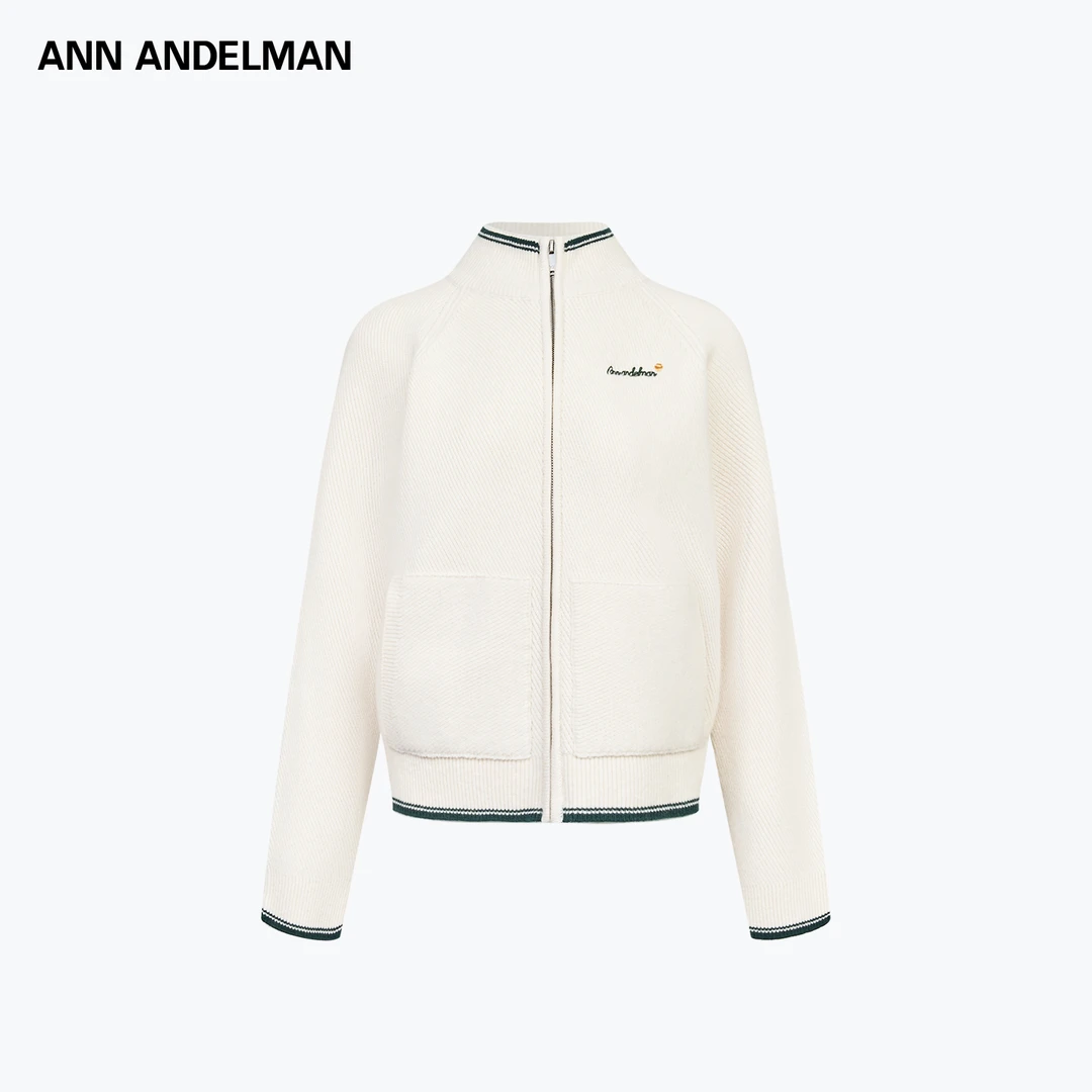 ANN ANDELMAN 25秋冬 时尚设计宽松休闲欧美风网球毛织外套