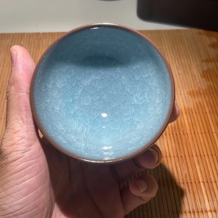 茶盏蓝冰裂主人杯