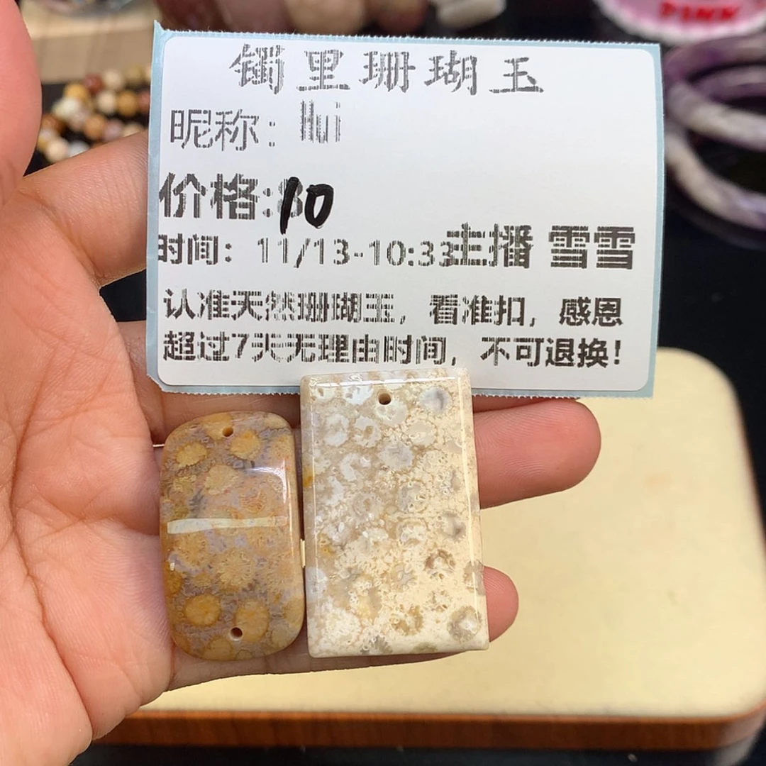 【闪购商品】颈饰未镶嵌硅化珊瑚（珊瑚玉）H*i