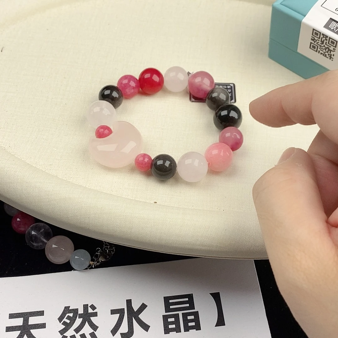 银S925镀金镶嵌手链水晶