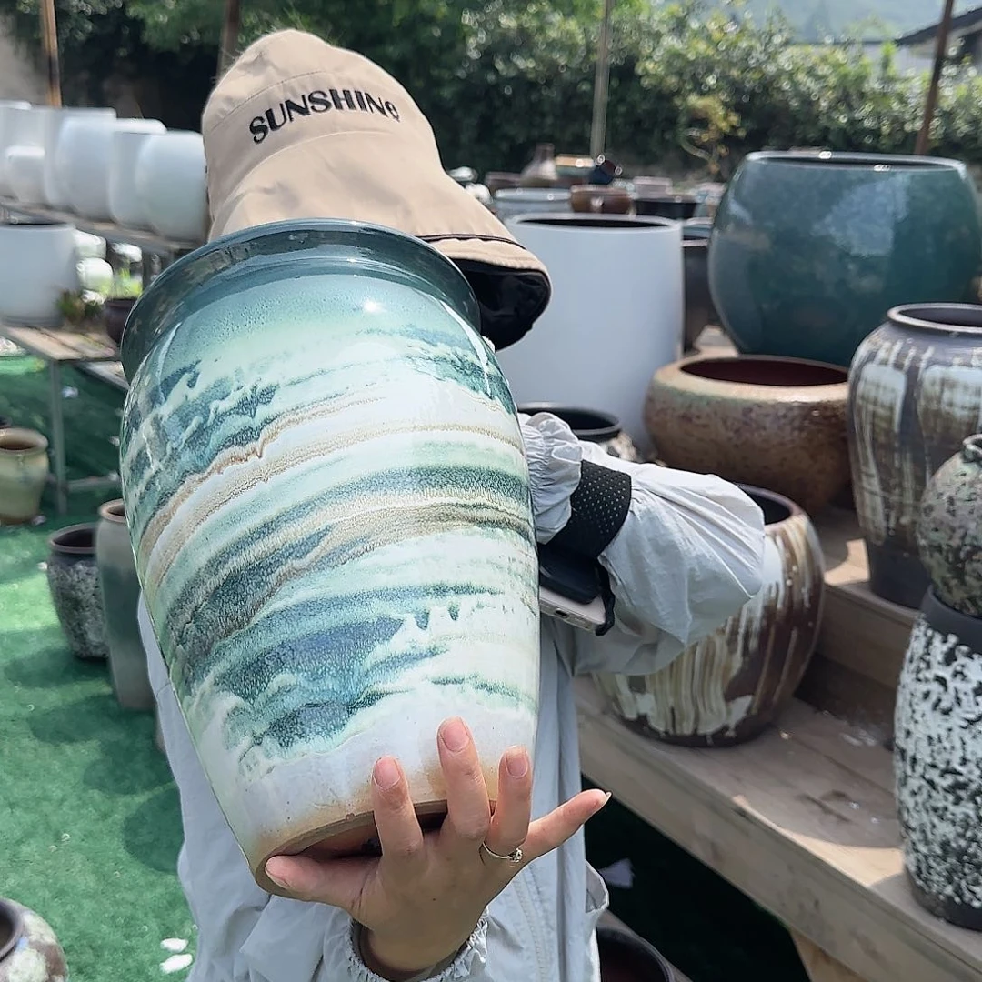 紫砂花盆王嫂花盆0625-645高30口20