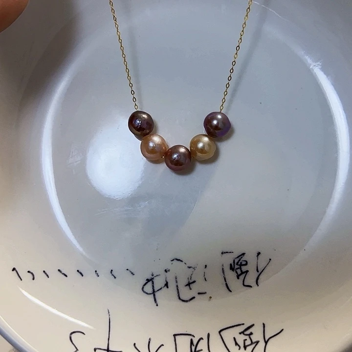 颈饰银S925镶嵌淡水珍珠